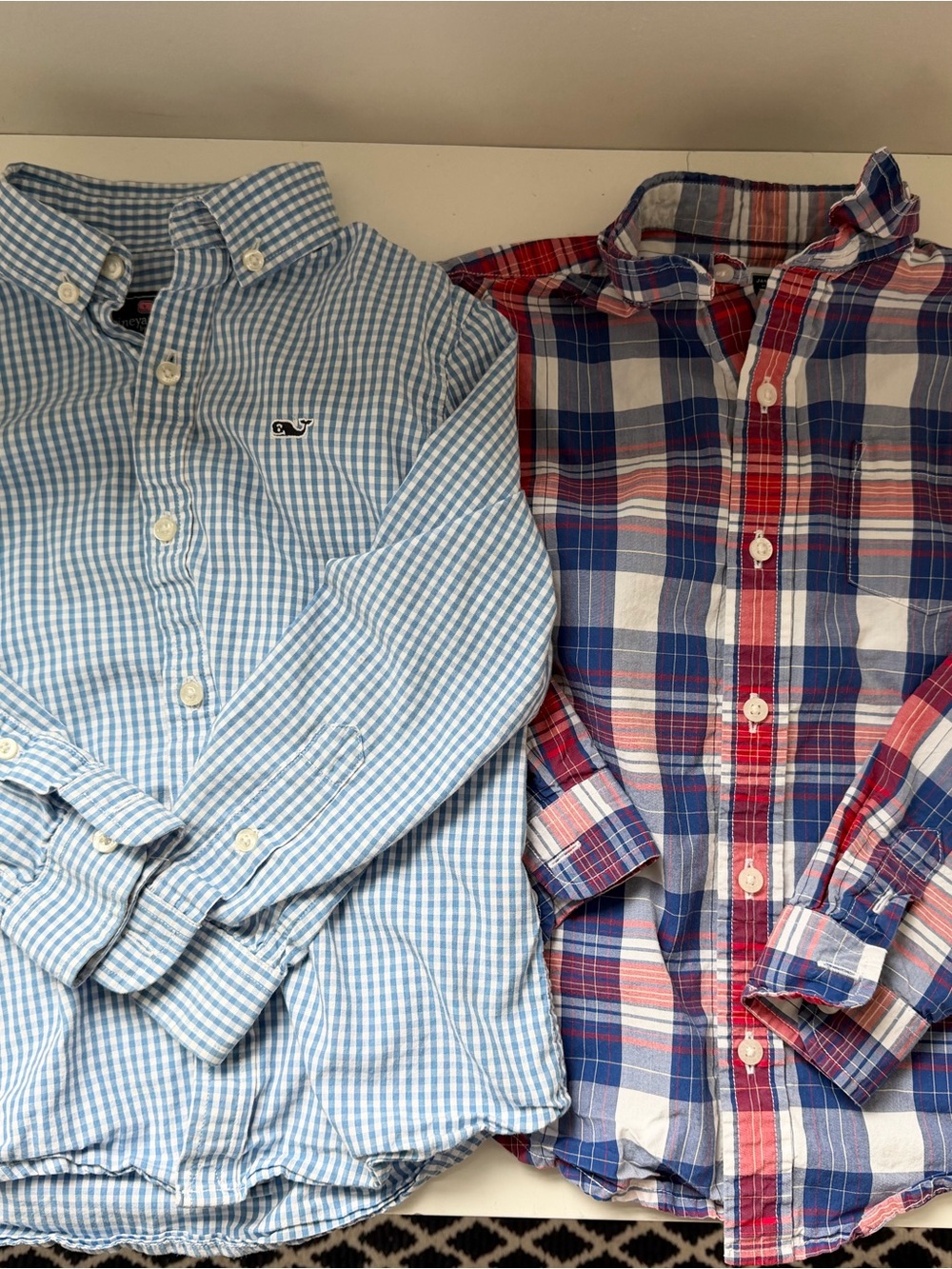 (2) boys button down shirts vineyard vines / Janie and Jack